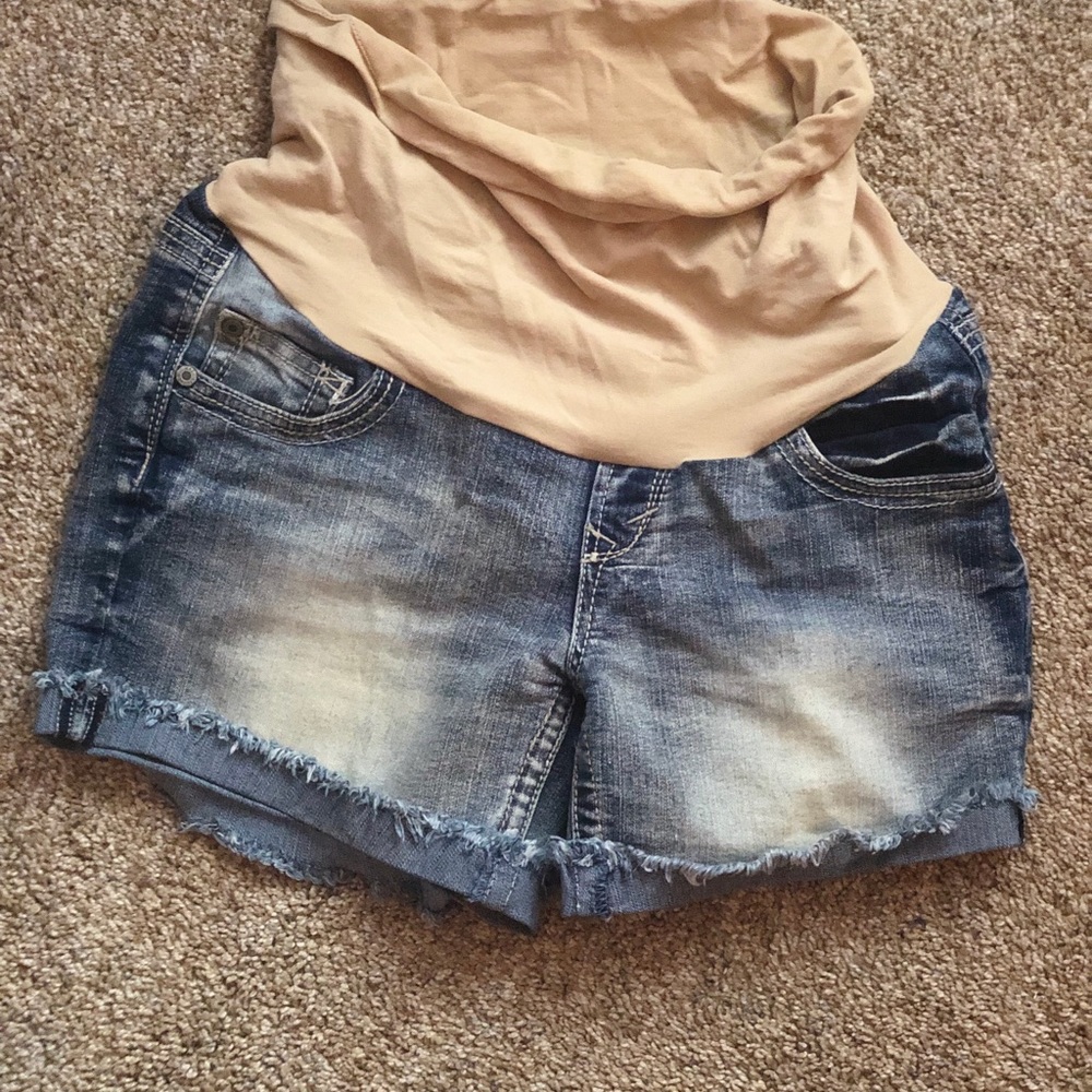 Maternity Jean Shorts, Wallflower brand